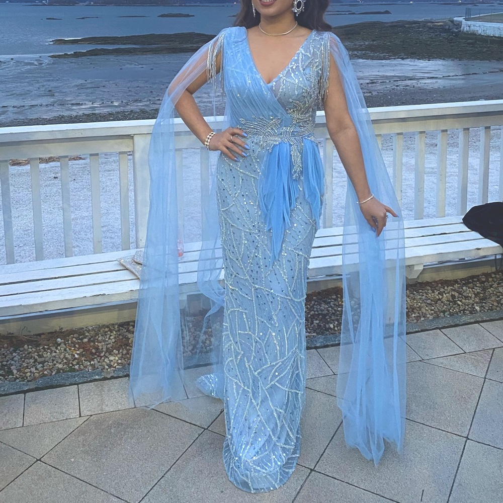 2022 Baby blue Evening Gown , worn once